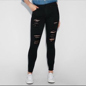 Black Express distressed skinny jeans